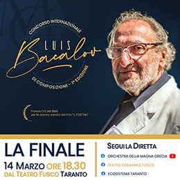 Domenica 14 marzo, Concorso internazionale di composizione “Luis Bacalov”