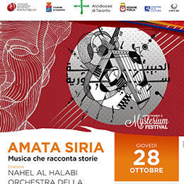 ASPETTANDO IL MYSTERIUM FESTIVAL – Giovedì 28 ottobre, Teatro comunale Fusco: «Amata Siria…»